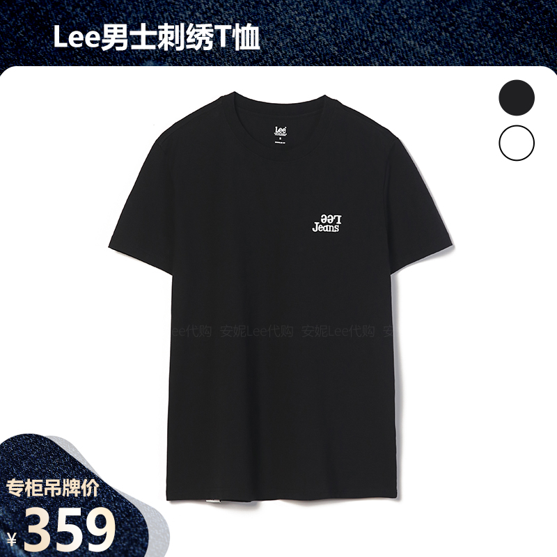 Lee短袖美式休闲青年刺绣T恤