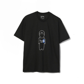 Lee男女同款 K11000 棉LUT0077323RX00F 印花卡通T恤黑色上衣短袖 衫