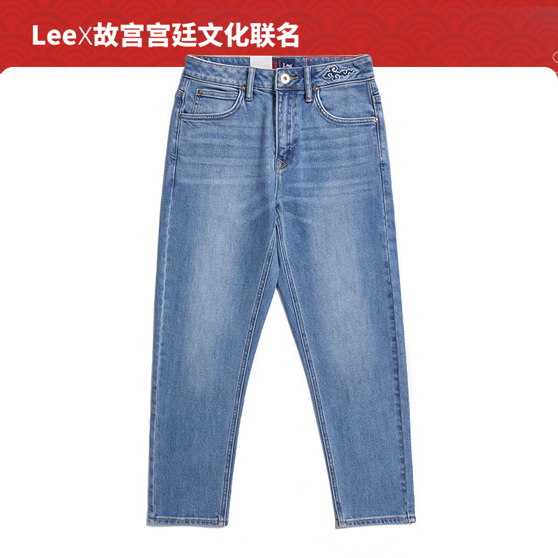 Lee牛仔刺绣丹宁春秋故宫联名