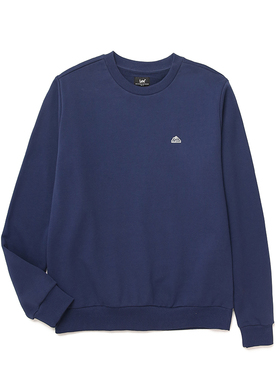 Lee春贴布刺绣圆领卫衣落肩宽松套头长袖LMT003692101228-97W000