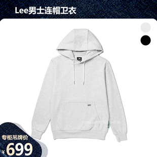 K11000 百搭休闲LMT004504CRU00F Lee新款 刺绣连帽卫衣毛圈棉净版