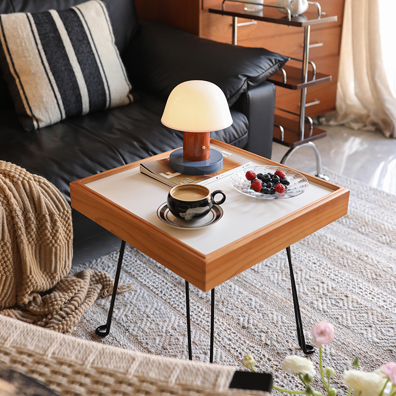 折叠桌飘窗小茶几炕桌矮桌露营桌小桌子复古户外窗台可折叠阳台桌