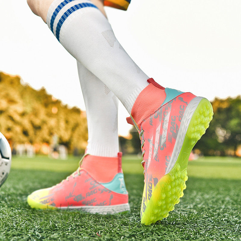 梅西X20限量版高帮足球鞋儿童学生青少年TF碎钉长钉飞盘训练男童