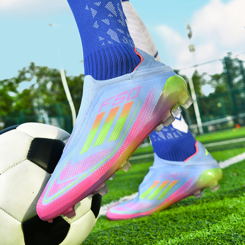 高版本梅西专业足球鞋学生比赛儿童碎钉TF草地训练鞋防滑长钉猎鹰
