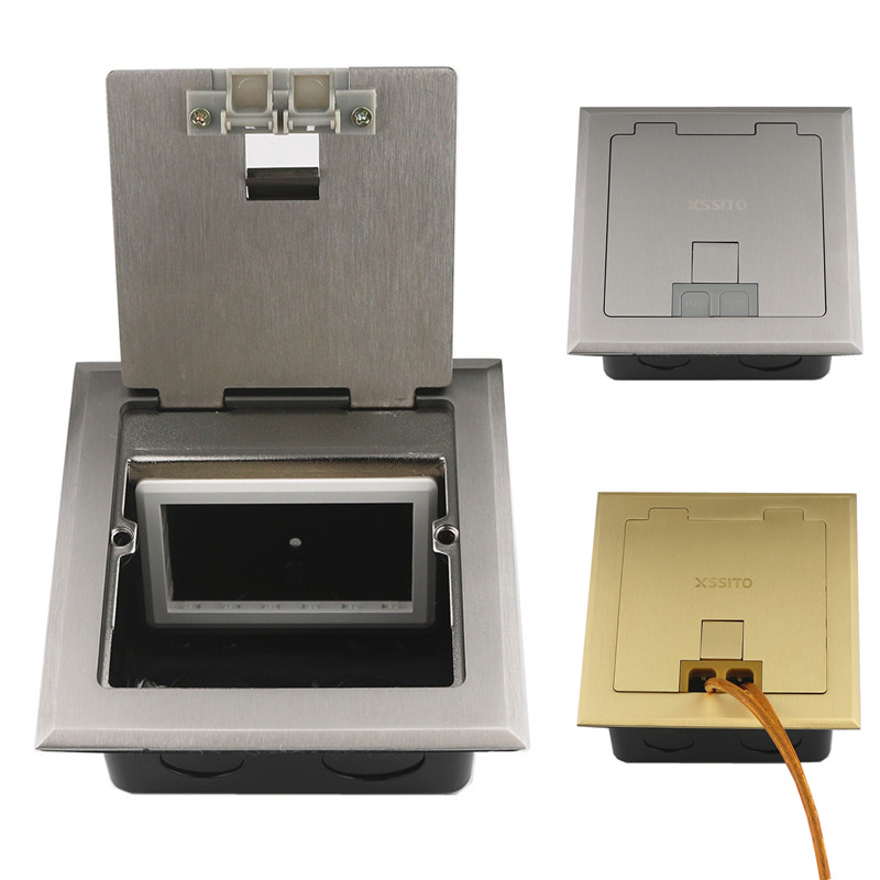 XSSITO隐藏式地插不锈钢304空体壳模块自由组合家用办公地面插座