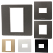 深灰色86型面板组装 框钢架底板 128型模块安装 式 一二三位空白面架