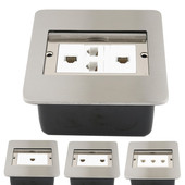 四位网络电话地插超五六七类电脑宽带RJ45和语音信息RJ11地面插座