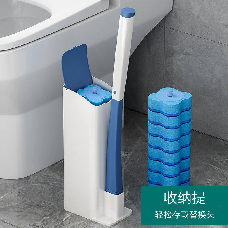 一次性马桶刷头可溶解家用自带清洁液替换芯卫生间通用可抛替换头