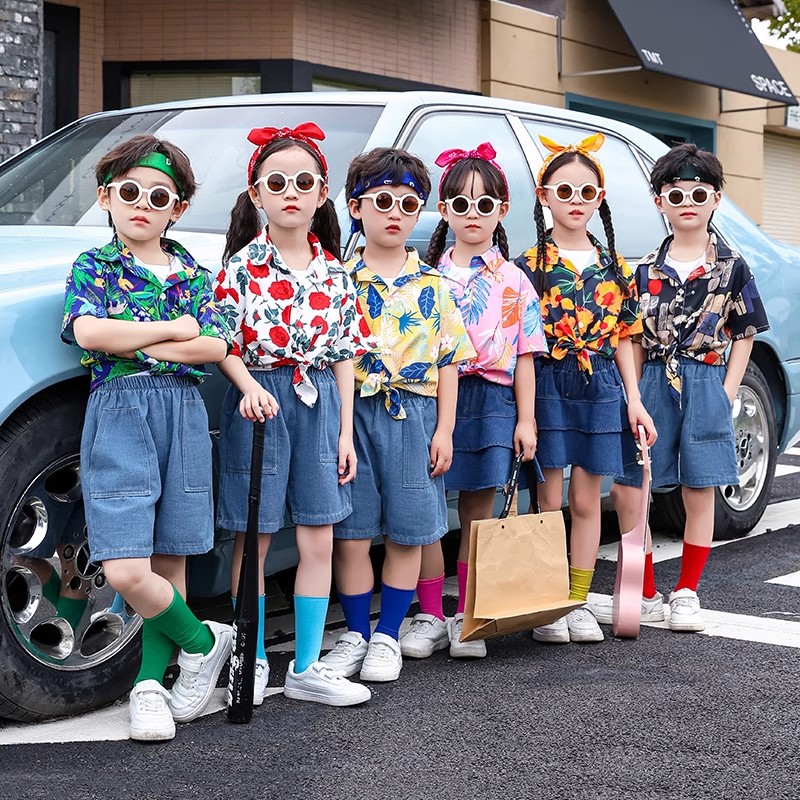 六一儿童复古港风演出服