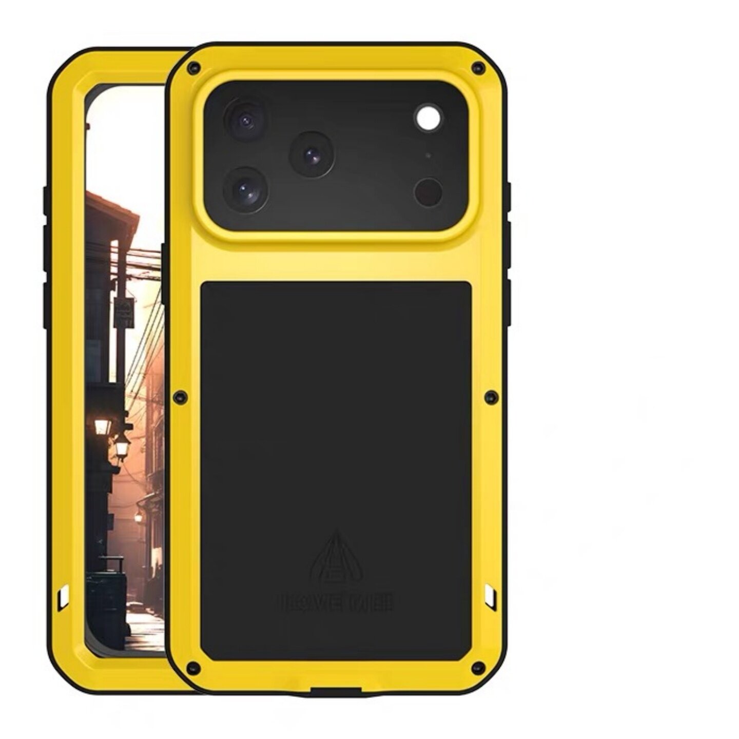 lovemei适用于苹果18promax三防金属防水壳全包防摔壳防尘壳iPhone18Pro硅胶欧美防护壳防刮防震壳情侣保护套