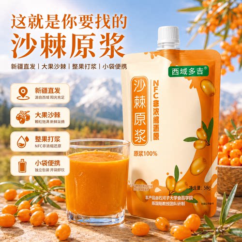 新疆大果沙棘原浆纯正原味