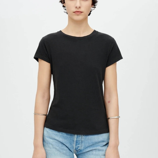 小喜家 国内现货 25早秋 REDONE 70S 黑色女款修身短袖T恤 美国制