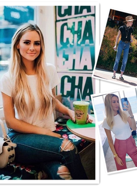 现货 kendall  GIGI  同款RE/DONE 1960S SLIM 全棉修身短袖T恤