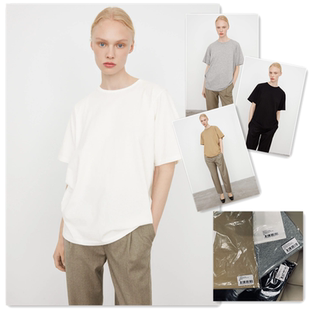 T恤 TOTEME宽松纯色下摆扭缝有机棉宽松圆领短袖 小喜家 国内现货