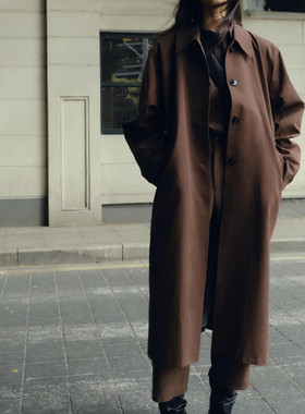 小喜家 国内现货 25秋冬Hanes x Karlal质感满分长款全棉风衣外套