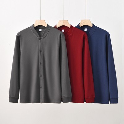 中老年保暖纯棉宽松男开衫爸爸装