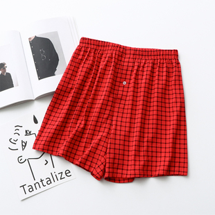 中老年男红色纯棉宽松高腰加肥大码 衩蛇 本命年全棉平角阿罗短内裤