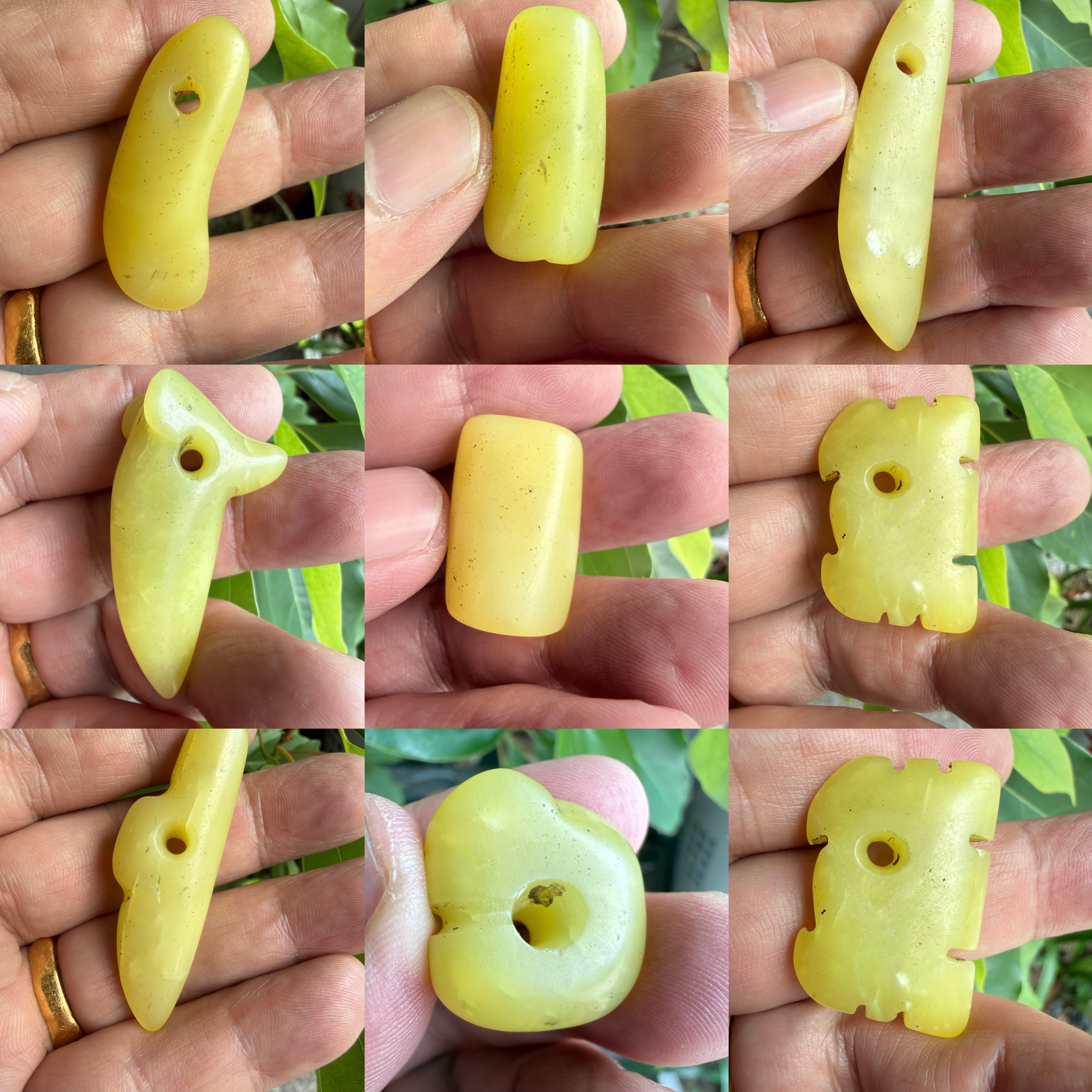 新疆和田玉黄口料吊坠天然黄玉玉黄玉