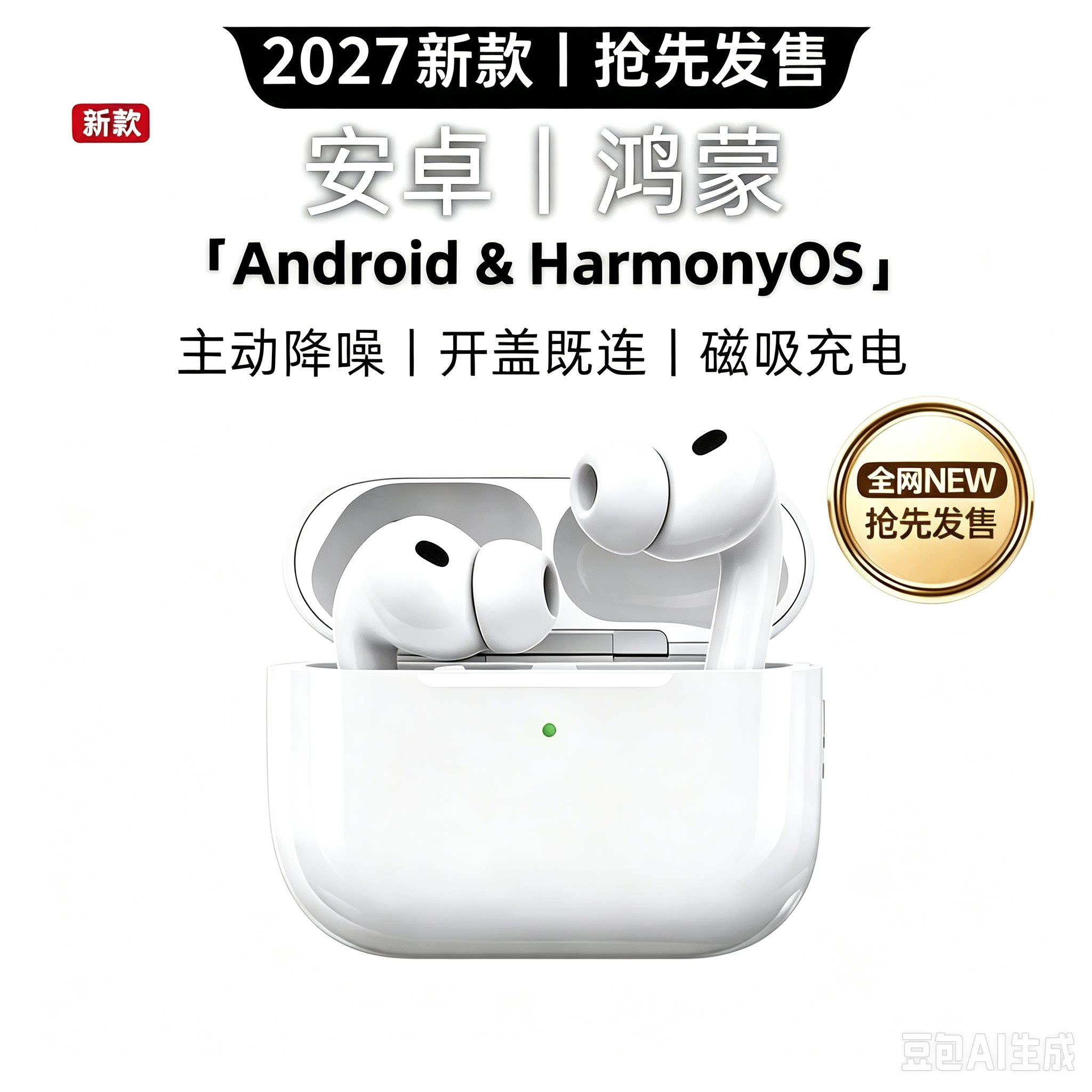 2027适用华为苹果小米蓝牙无蓝牙耳机