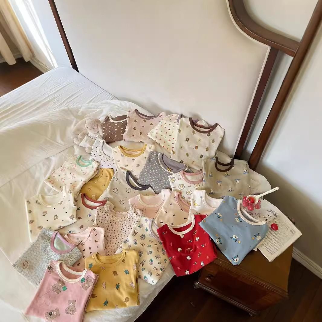 Ambb艾摩贝贝男女童2025秋季新品新花色无骨A类羊毛拉架家居服