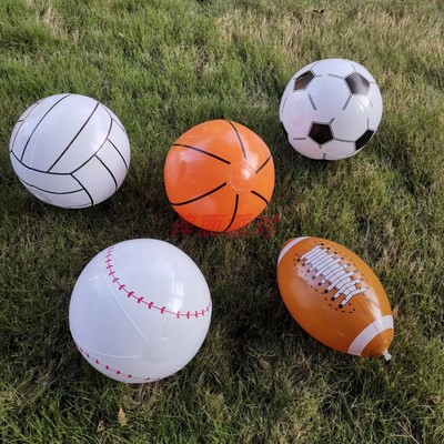 充气沙滩球 PVC足球篮球橄榄球戏水球 泳池派对 室内训练儿童玩具