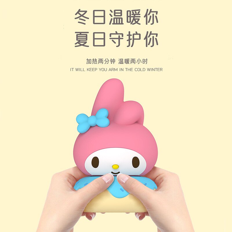 GENUINE AUTHORIZED SANRIO CARTOON SILICONE WATER FILLING HOT WATER BOTTLEMELODY STUDENT HAND WARMER EXPLOSION-PROOF WARM WATER BAG