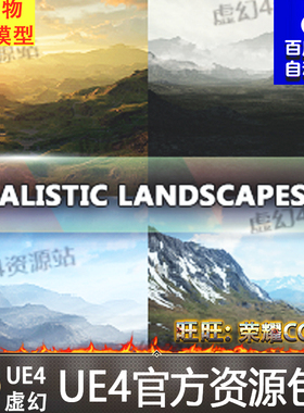 UE4虚幻4 Realistic Landscapes Bundle 2 写实自然山脉地形场景