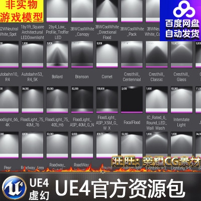 UE4虚幻4 Real World IES Profiles 真实世界场景灯光光照