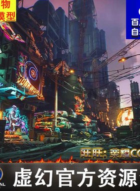 UE5赛博朋克废墟战争城市Cyber Scrapyard Environment Kit包更新