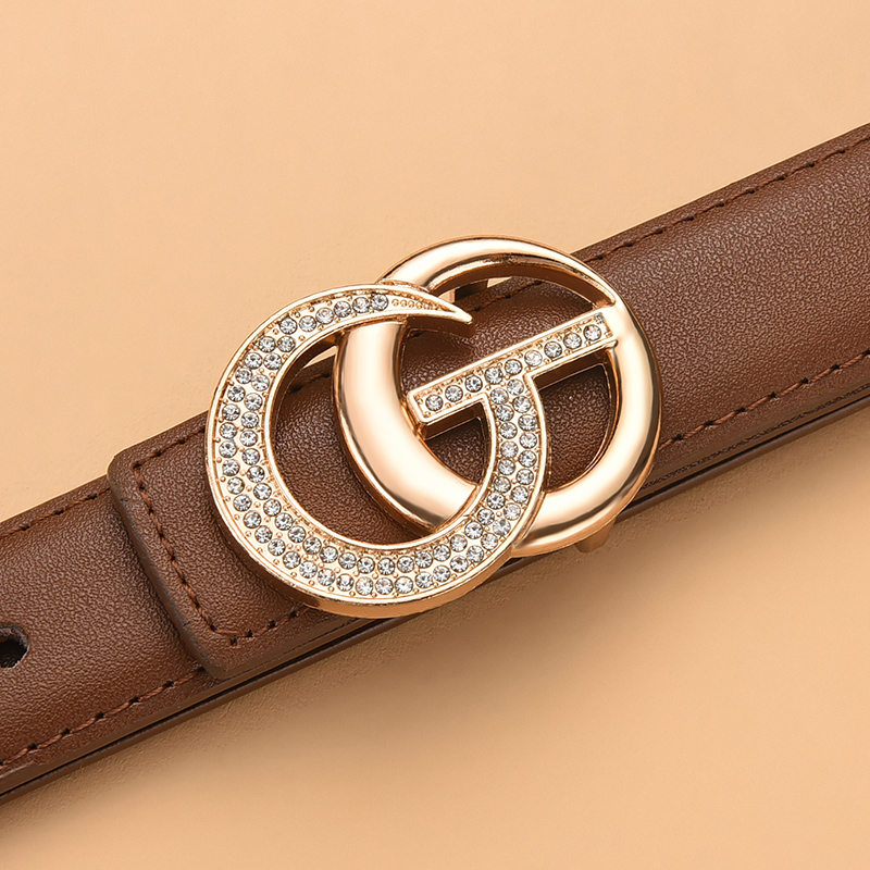 皮带女士真皮新款G扣黑色高级感时尚百搭装饰腰带西装牛仔裤带潮