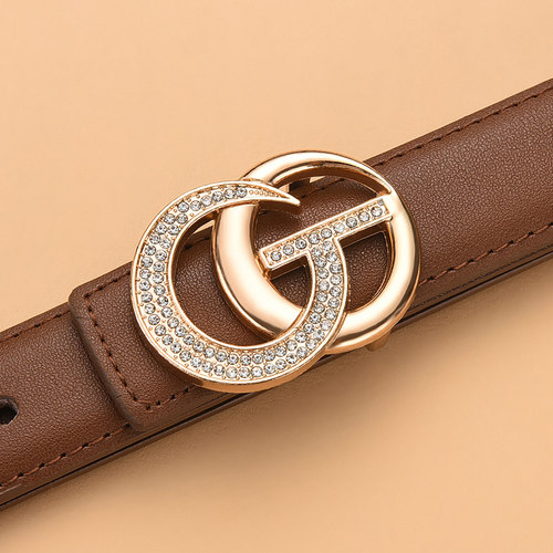 皮带女士真皮新款G扣黑色高级感时尚百搭装饰腰带西装牛仔裤带潮