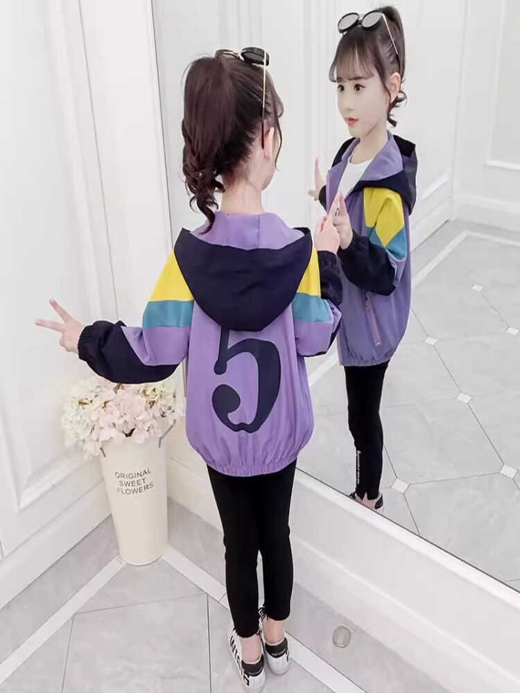 여아 재킷 2024 봄 신한식 아동복 인터넷 연예인 중대형 아동 봄 가을 재킷 유행 패션 아동복