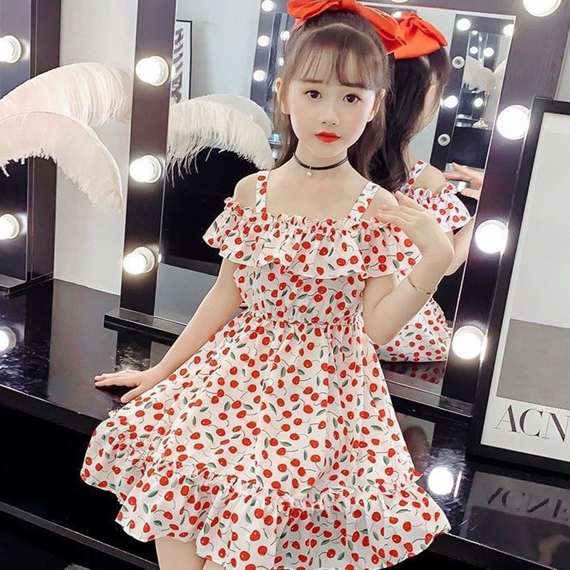 女童雪纺连衣裙夏装2025新款碎花公主裙薄款网红洋气夏款儿童裙子