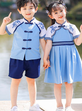 学生校服女小学学生夏学院风男生套装儿童幼儿园园服校服班服短袖