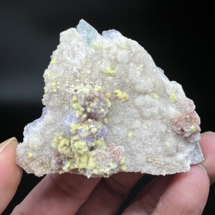 水氟铝钙石Carlhintzeite +氟铝石膏 精品天然矿物晶体矿物标本
