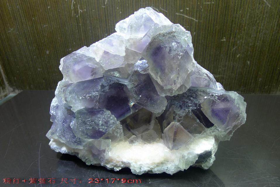 萤石Fluorite + 白云石 精品矿物晶体矿物标本矿石原石宝石观赏石