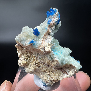 磷酸锌铜矿Veszelyite +异极矿 精品 矿物晶体 矿物标本 原石宝石