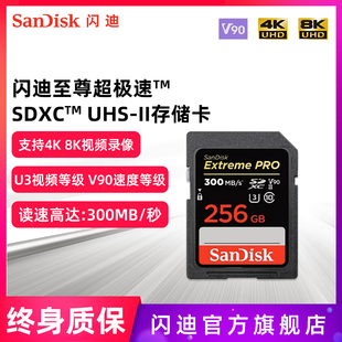 相机内存卡闪存卡300MB 数码 SanDisk闪迪SD卡高速存储卡256G