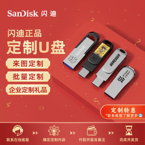 闪迪高速加密个性定制U盘