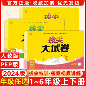 2025春通成学典拔尖特训大试卷语文数学英语一二三四五六年级上下册人教版北师版PEP版外研版试卷测试卷全套试卷小学视频通城学典