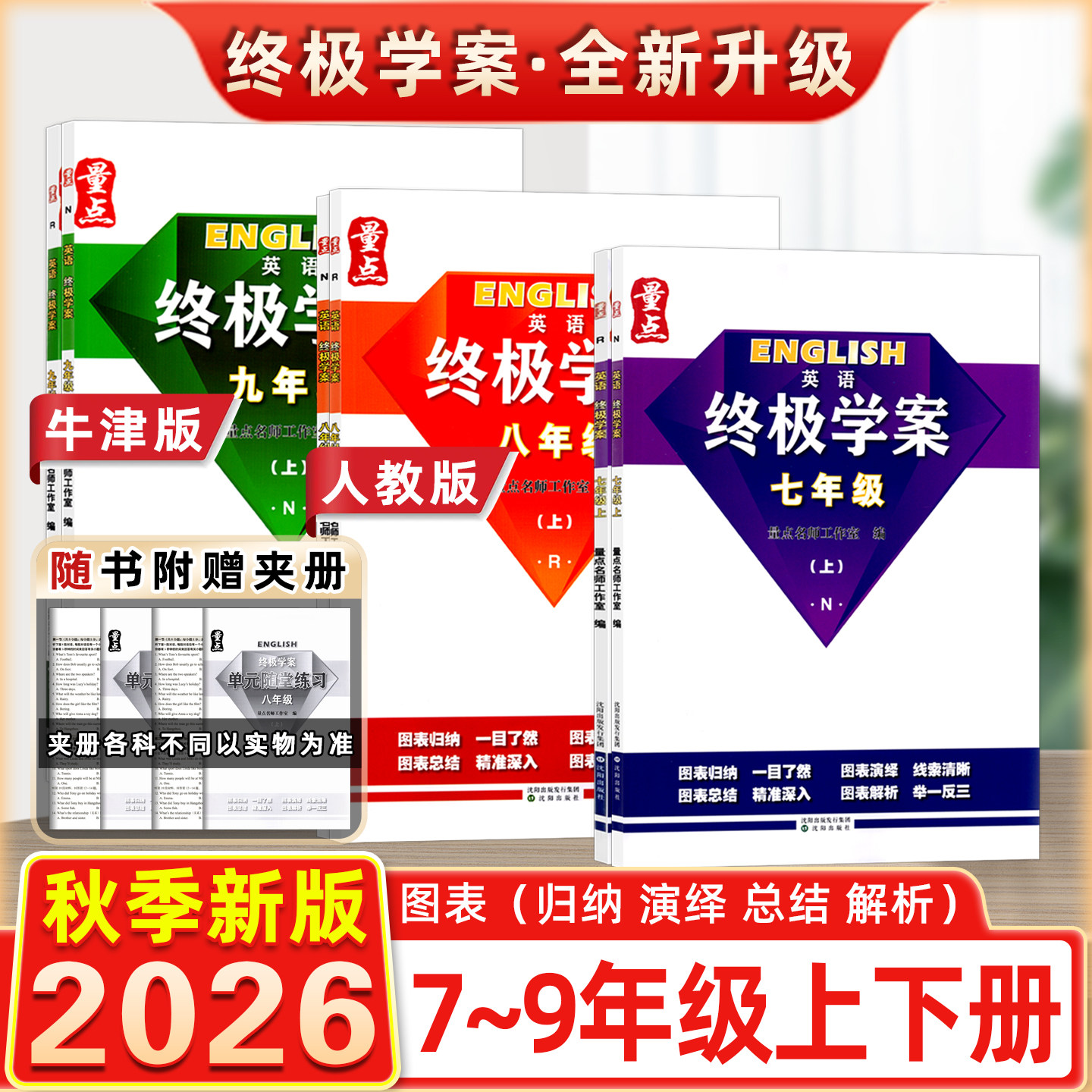 2026秋量点英语初中英语终极学案七7年级八8年级九9年级人教版沪教牛津版 配套新版教材初中英语训练初一二教材同步教辅单元随堂练