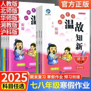 2025新智趣寒假温故知新七年级八年级语文数学英语物理寒假衔接作业人教北师华师湘教沪科版初中初一初二复习同步练习册新知识预习