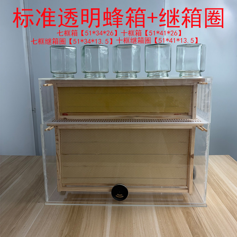 懒人新手透明标准活框大蜂箱小区家里室内直播养蜜蜂割蜜饲喂蜂路