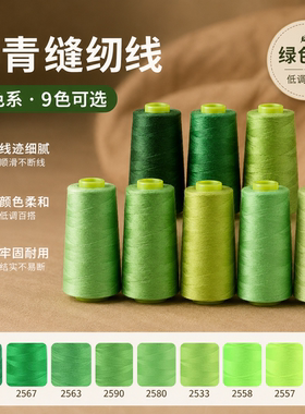 柳青牌缝纫机线 绿色系40s/2  3000码高速涤纶线家用手缝线宝塔线