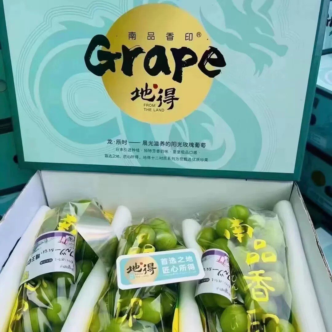 地得晴王葡萄特级香印青提日本品种阳光玫瑰水果原箱礼盒包邮