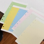 基础彩页 A6p活页内页纸手账素材基础横线活页