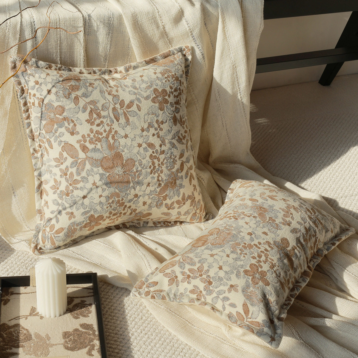 美式复古高级感沙发抱枕套靠垫枕