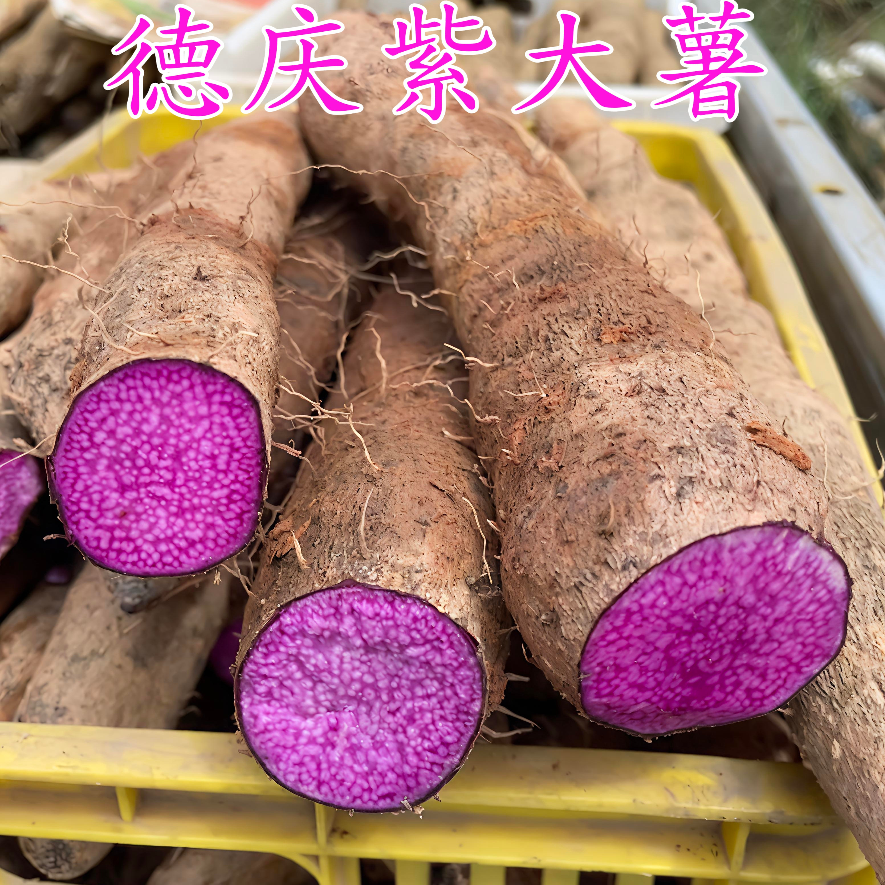 新鲜紫大薯 现挖德庆紫大薯紫淮山纯天然紫山药粉糯紫薯农户包邮