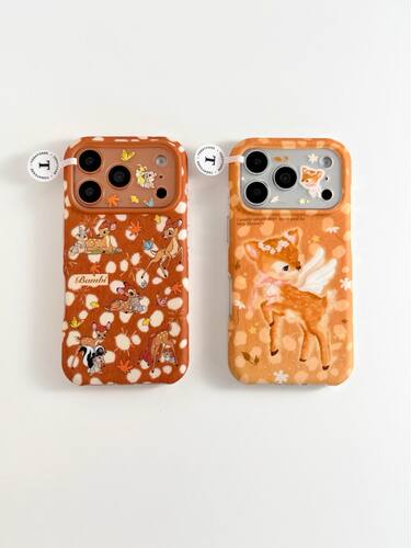 西多士可爱小鹿斑比桑普兔适用苹果18pm双层iPhone17全包16磨砂15手机壳