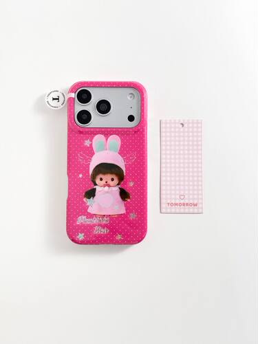西多士可爱粉底蒙奇奇适用苹果17promax双层iphone16少女心15防摔手机壳